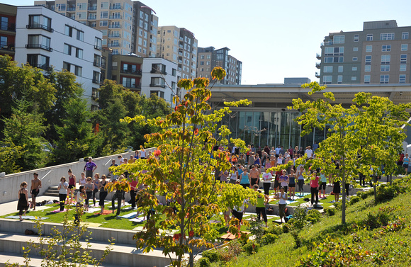 Yoga at Olympic Sculpture Park